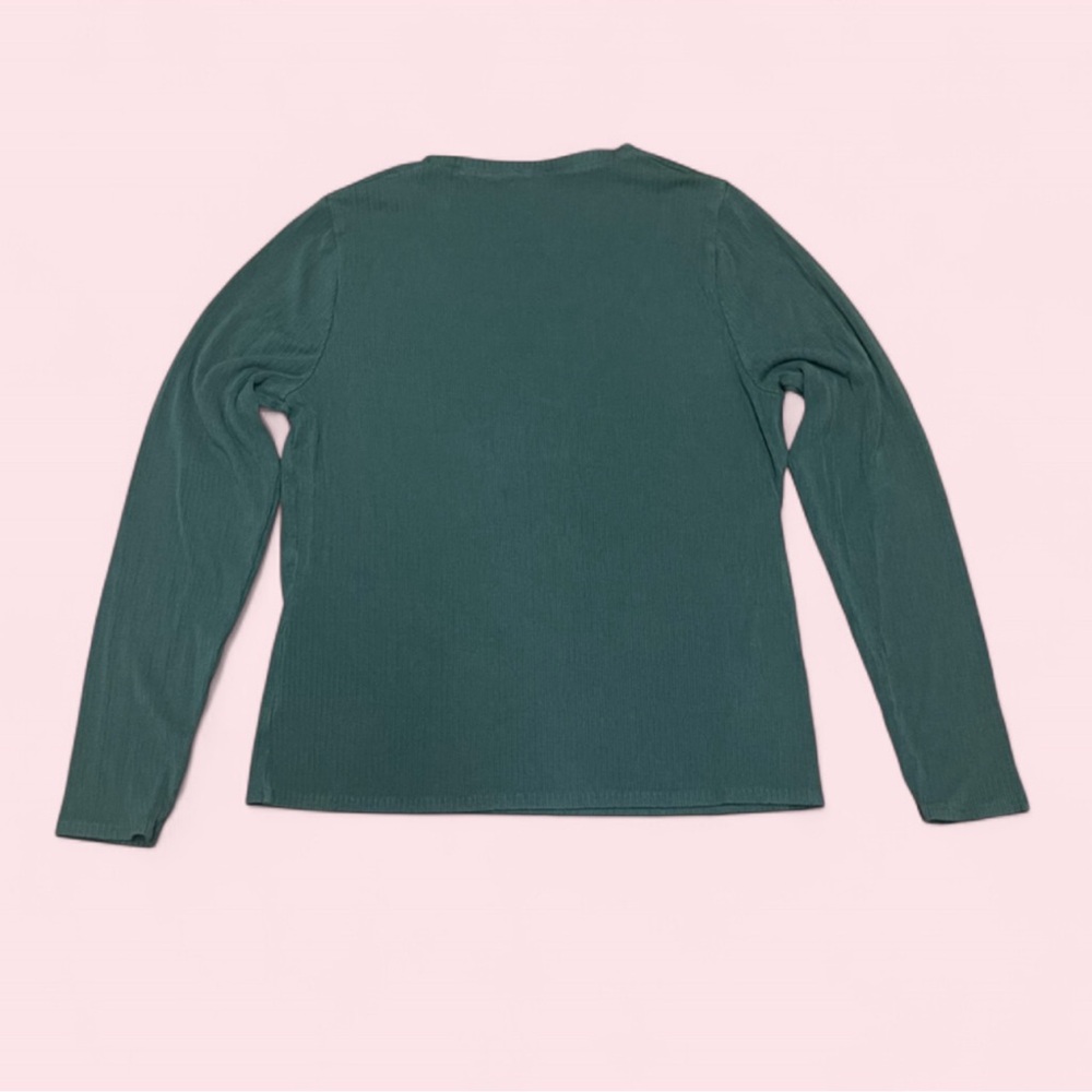 Splendid‎ Ribbed Long Sleeve Tee Forest Green Size L | Minimalist Capsule Basic - Picture 5 of 7